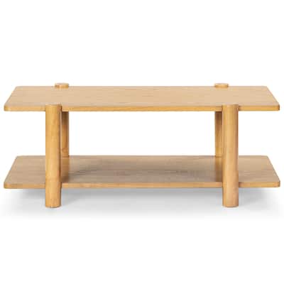 SAFAVIEH Couture Edisyn 2 Shelf Wood Coffee Table - 48"W x 27"D x 19"H