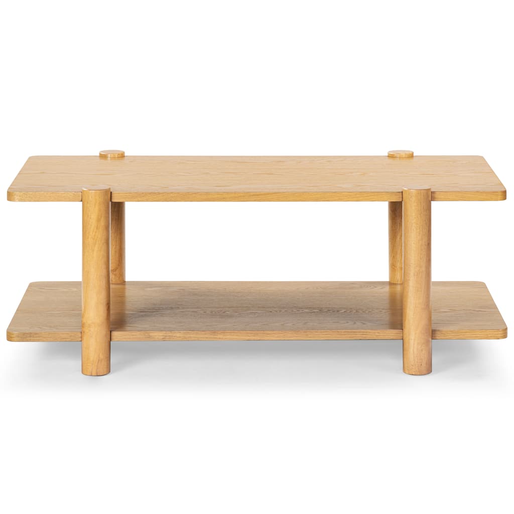 SAFAVIEH Couture Edisyn 2 Shelf Wood Coffee Table - 48"W x 27"D x 19"H