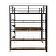 preview thumbnail 10 of 19, Twin/Full Size Metal Loft Bed with Bulit-in Desk and 2 Storage Drawers, Heavy Duty Loft Bedframe with 4-Tier Storage Shelves