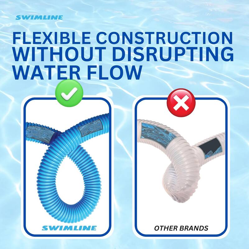 Swimline HydroTools 36’ Premium Spiral Wound Pool Vacuum Hose with Swivel Cuff - 3