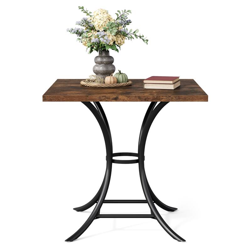 Square Dining Table, Kitchen Table, Living Room Balcony Accent Dining Table Gathering Table