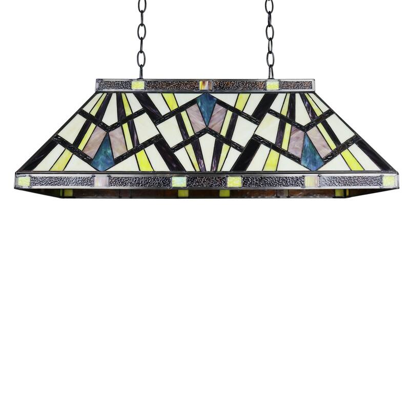 Tiffany Style Mission Design 3-light Linear Island Fixture