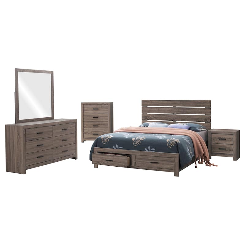 Sherwood Barrel Oak 5-piece Queen Bedroom Set