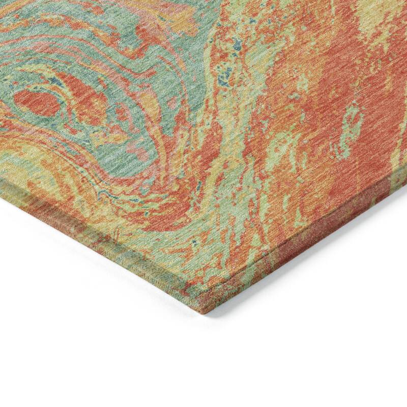 HomeRoots Abstract Transitional Rectangle Outdoor Rug