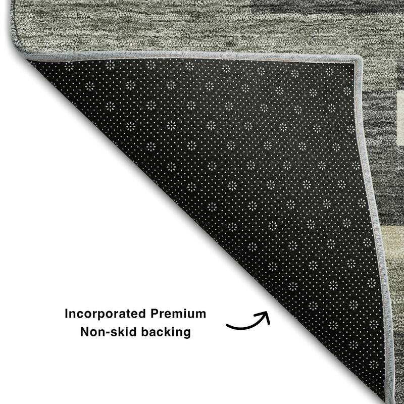 Premium Washable Super Soft Stripes Stacked Mayfield Rug