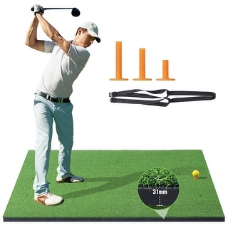 Golf Hitting Mat, 5x5ft Artificial Turf Golf Hitting Mat, Golf Practice Hitting Mat for Backyard Driving Indoor Outdoor Training
