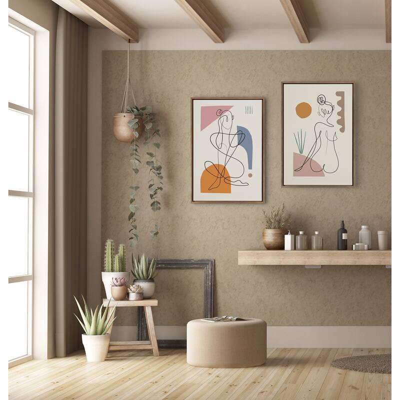 Kate and Laurel Sylvie Sunset Framed Canvas by Rachel Lee