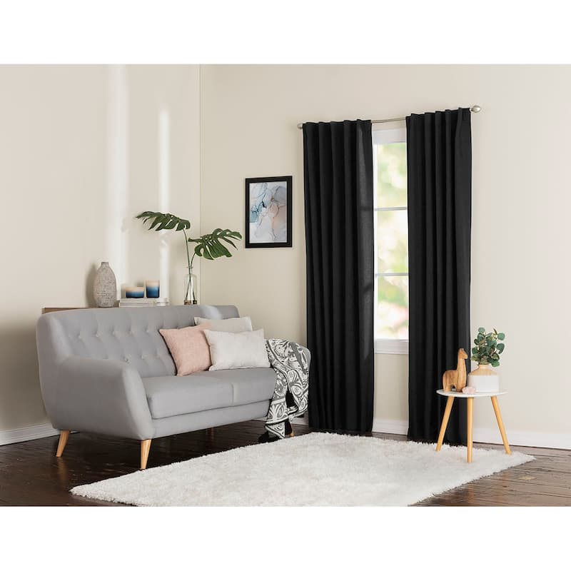 Miller Curtains WAKEFIELD Hidden Back Tab Blackout Panel