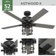 preview thumbnail 5 of 18, Hunter 52" Astwood II Ceiling Fan with LED Light and Handheld Remote - Transitional - Exclusive SureSpeed!