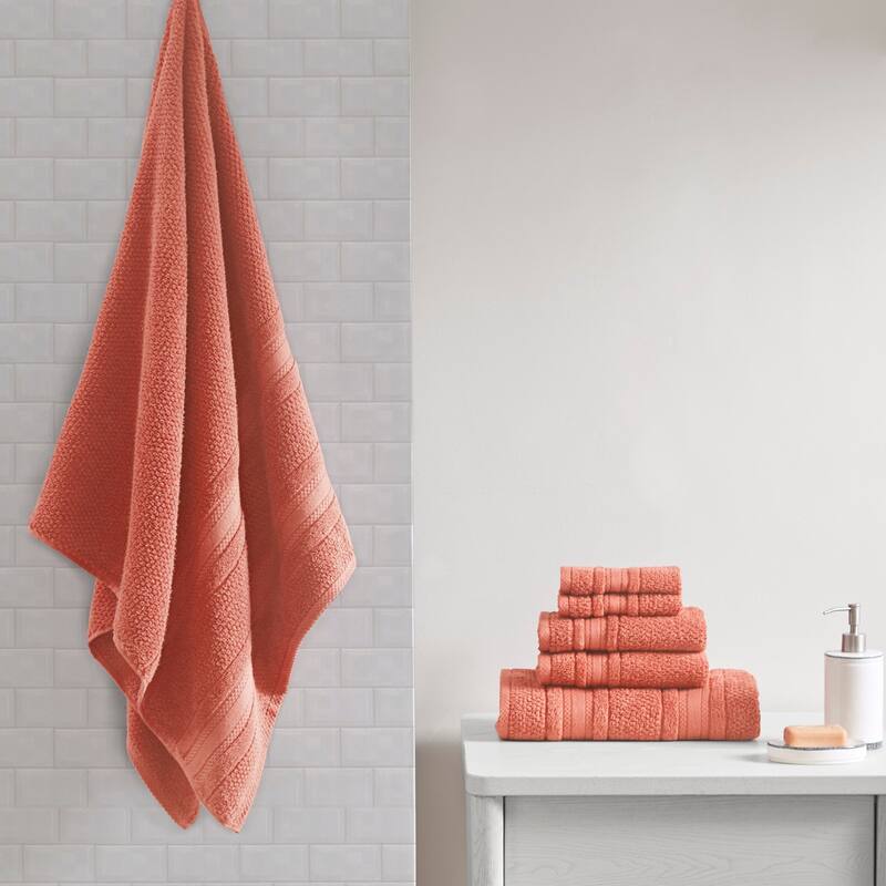 6 Piece Super Soft Cotton Quick Dry Bath Towel Set - N/A