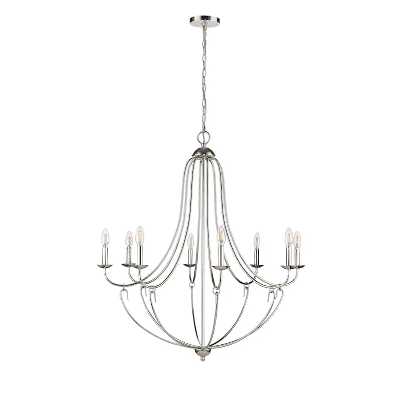 Eisley Chandelier Ceiling Light - 35.75 - Polished Nickel