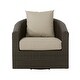 preview thumbnail 4 of 16, Darius Outdoor Wicker Aluminum Swivel Club Chair with Cushion (Set of 2) by Christopher Knight Home