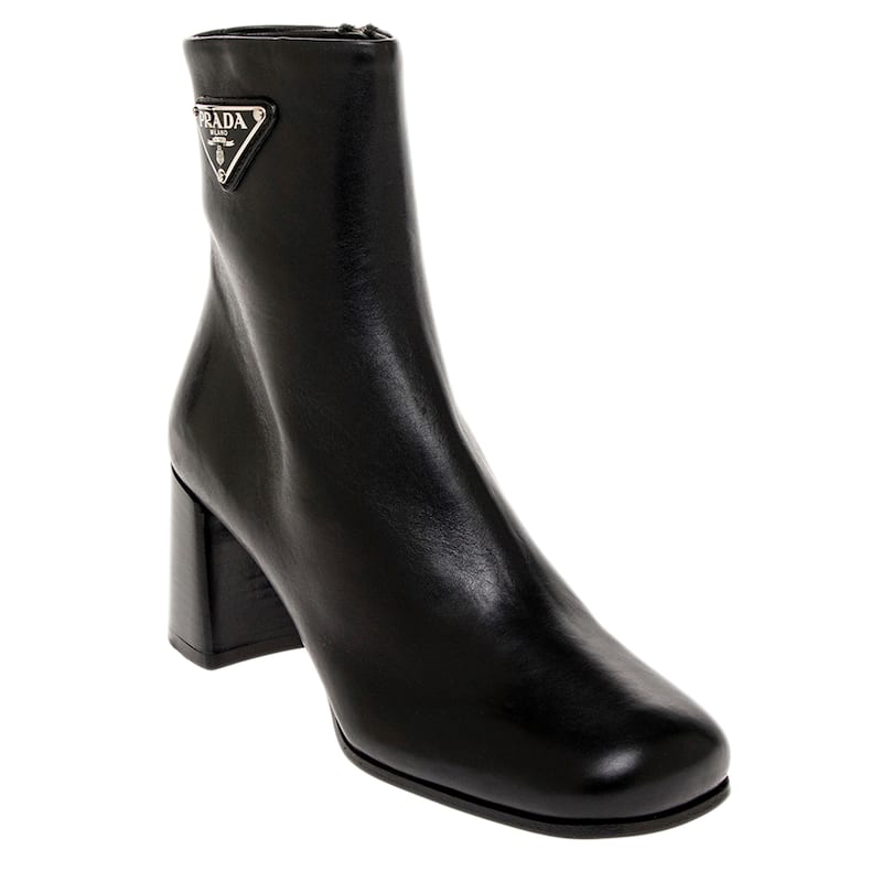 Prada Block Heel Ankle Boots - 40 EU
