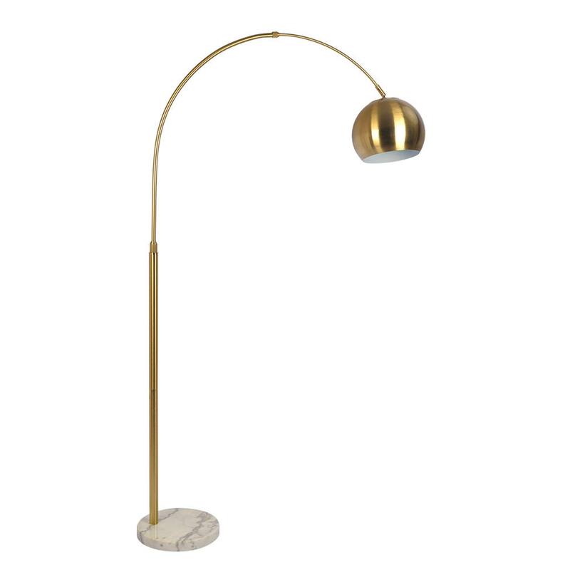 Luxury Adjustable Floor Lamp with Round Marble Base - Gold,White Marble - Gold,White Marble