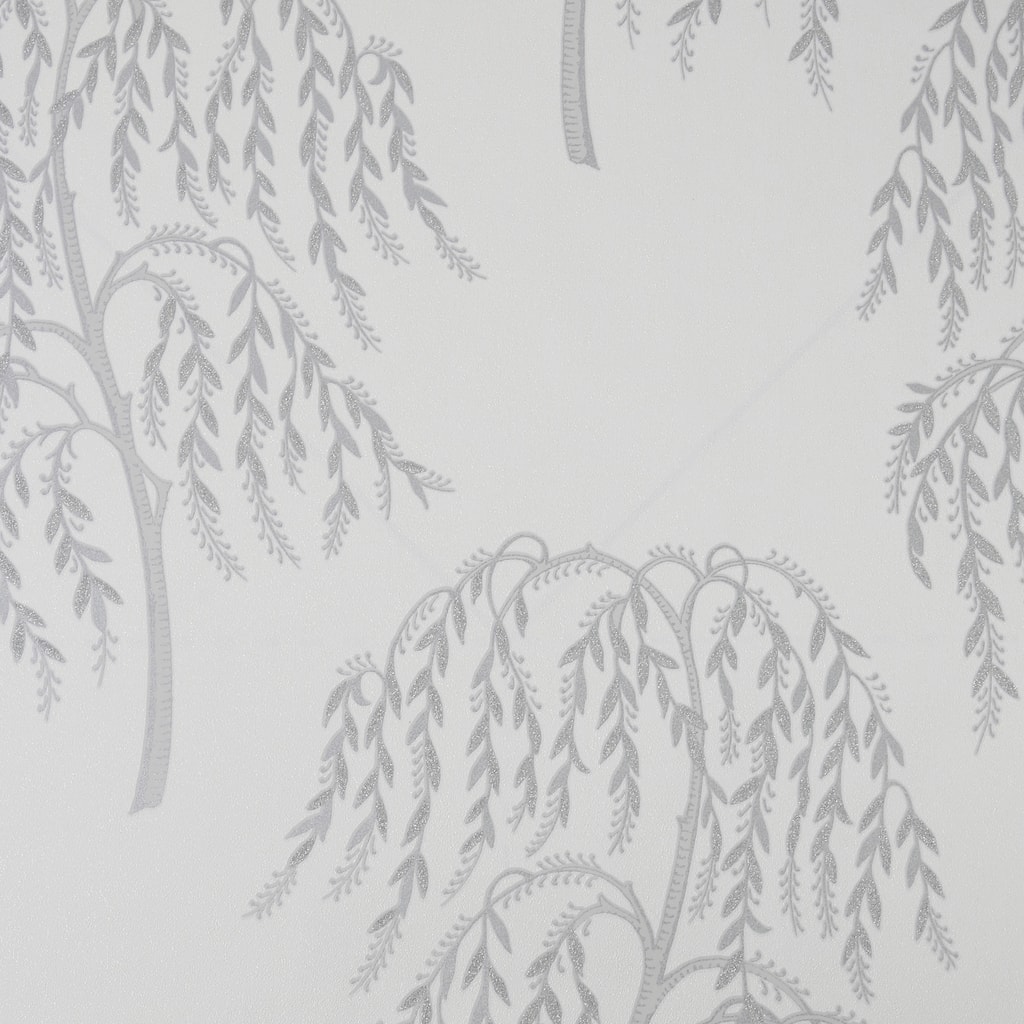 Willow Tree Silver Wallpaper - N/A