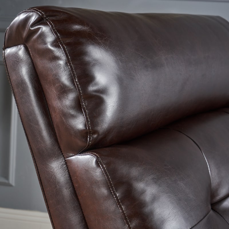 Halima Faux Leather 2-Seater Recliner Club Chair by Christopher Knight Home