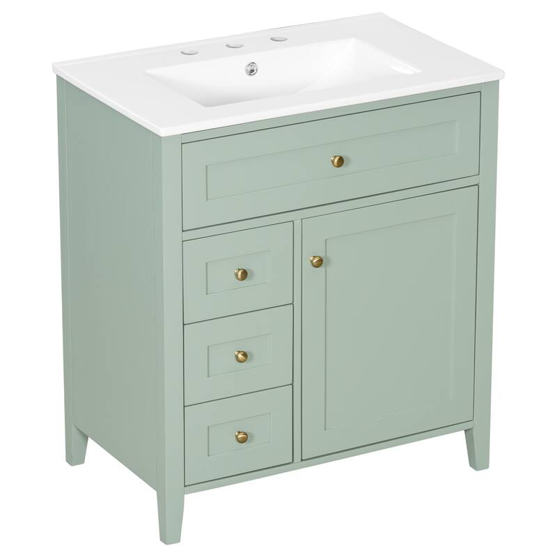 GDFStudio - Oliver Harrington Modern Freestanding Bathroom Vanity with Efficient Storage