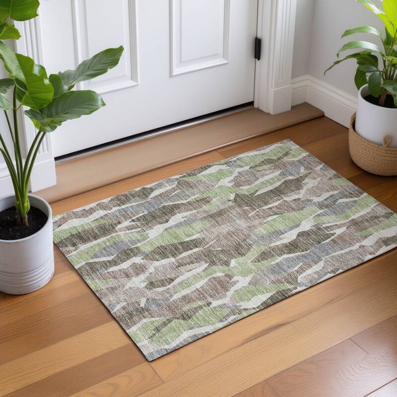 Machine Washable Indoor/ Outdoor Contemporary Dylan Chantille Rug