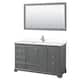 Option Dark Gray, Chrome Trim, White Cultured Marble Top