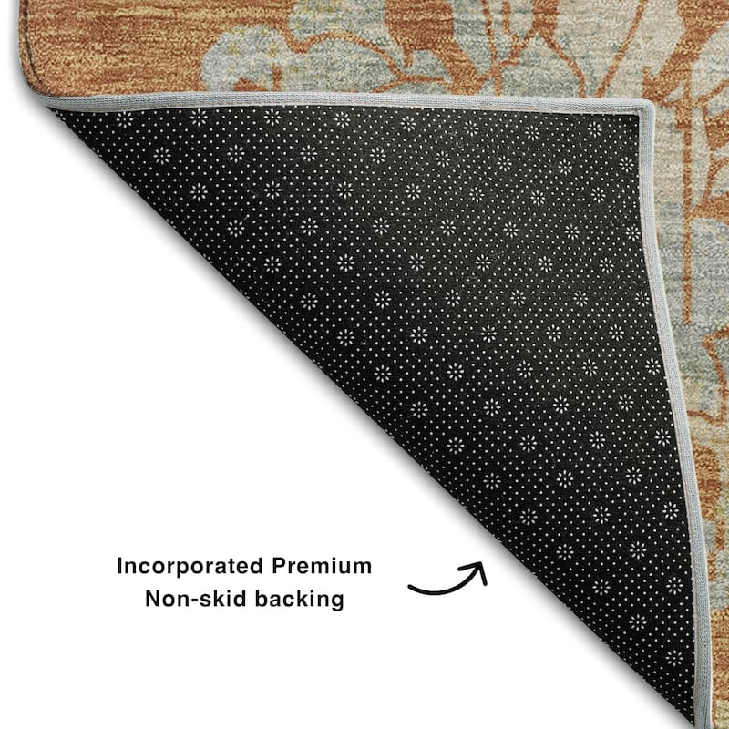 Premium Washable Super Soft Floral Whimsy Mayfield Rug