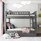 preview thumbnail 4 of 16, Full Over Full Bunk Bed with Twin Size Trundle, Grey