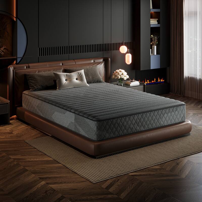IFLUOUS 8/12 in. Medium Firm Gel-infused Memory Foam Hybrid Mattress Cooling and Breathable with CertiPUR-US, SGS and OEKO-TEX