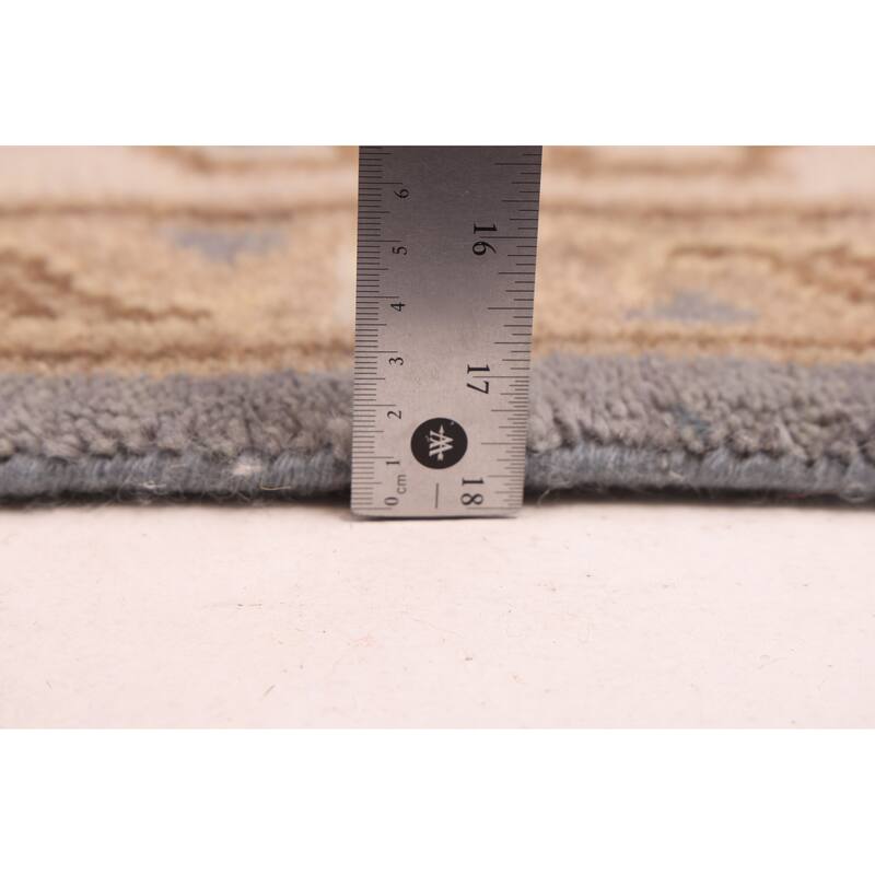 ECARPETGALLERY Hand-knotted Royal Oushak Light Denim Blue Wool Rug - 6'1 x 9'0