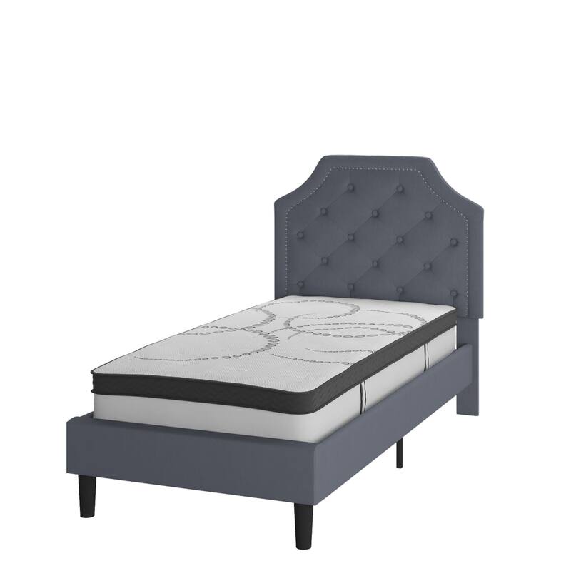 Tufted Platform Bed with 10 Inch Pocket Spring Mattress