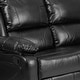 preview thumbnail 10 of 21, Contemporary Upholstered Recliner Loveseat with Headrests and Armrests - 56"W x 35" - 64"D x 38"H