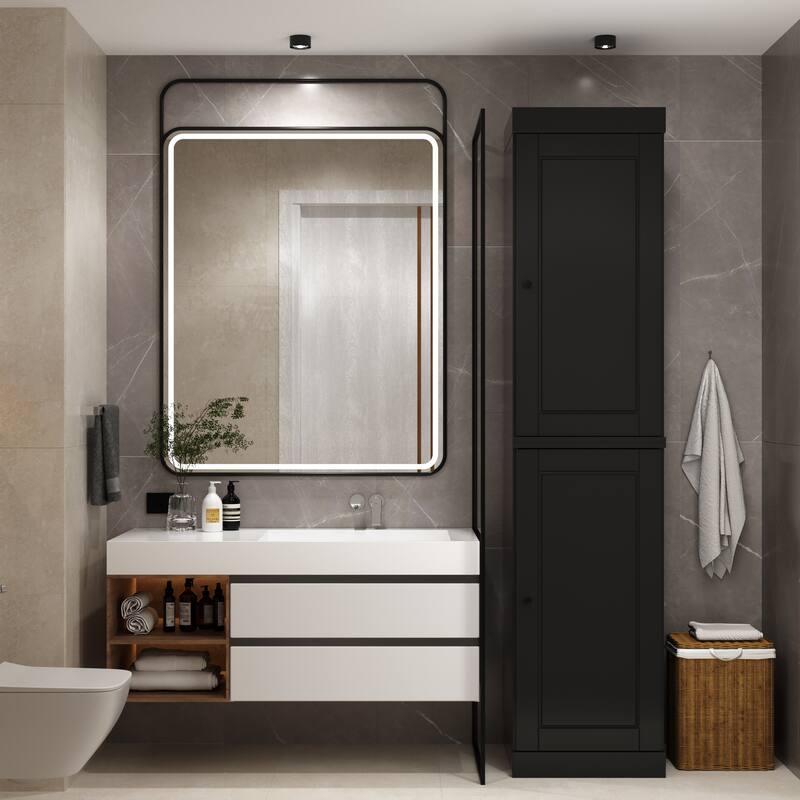 100% Solid Wood 16.5" Bathroom Cabinet with Optional Doors by Palace Imports