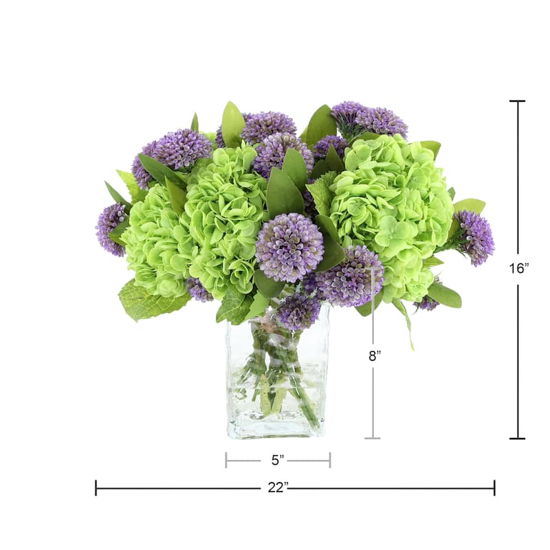 Real Touch Hydrangea and Dahlia Arrangement - 16