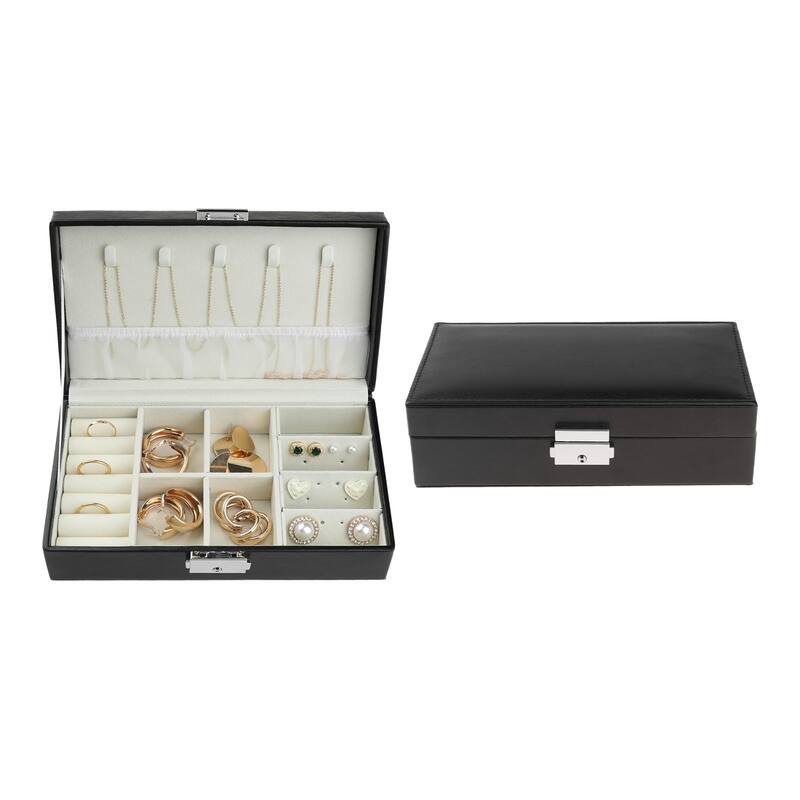 Small Jewelry Boxes, Portable Travel Jewelry storage, Large Capacity for Rings Earrings Necklace - 21x12x6cm