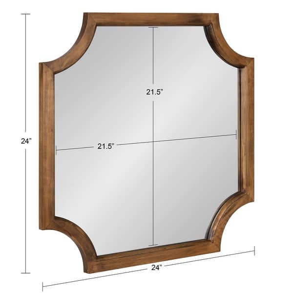 dimension image slide 1 of 18, Kate and Laurel Hogan Scalloped Wood Framed Mirror