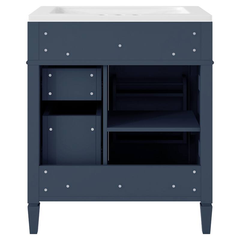 30"Wall Mounted Bathroom Vanity with Resin Sink