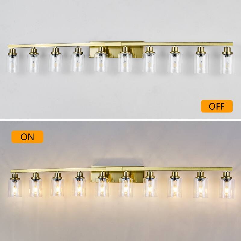 Bathroom Vanity Light With Clear Glass Shades For Vanity Mirror, Bathroom, Or Hallway