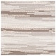 preview thumbnail 5 of 6, Martha Stewart by SAFAVIEH Michi Rustic Stripe Wool Rug 6' Square - Natural/Beige - Square