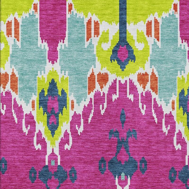 HomeRoots Ikat Transitional Rectangle Outdoor Rug