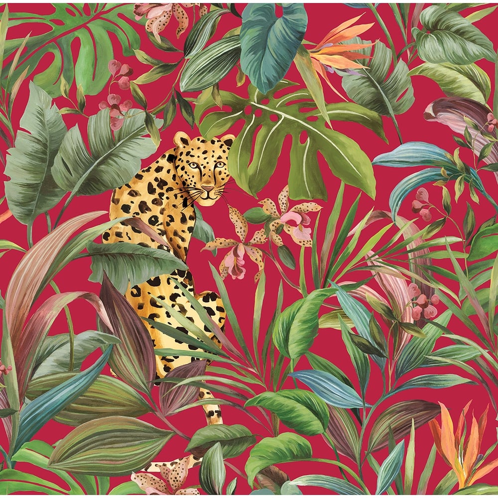 Daisy Bennett Designs Tropical Leopard Peel and Stick Wallpaper