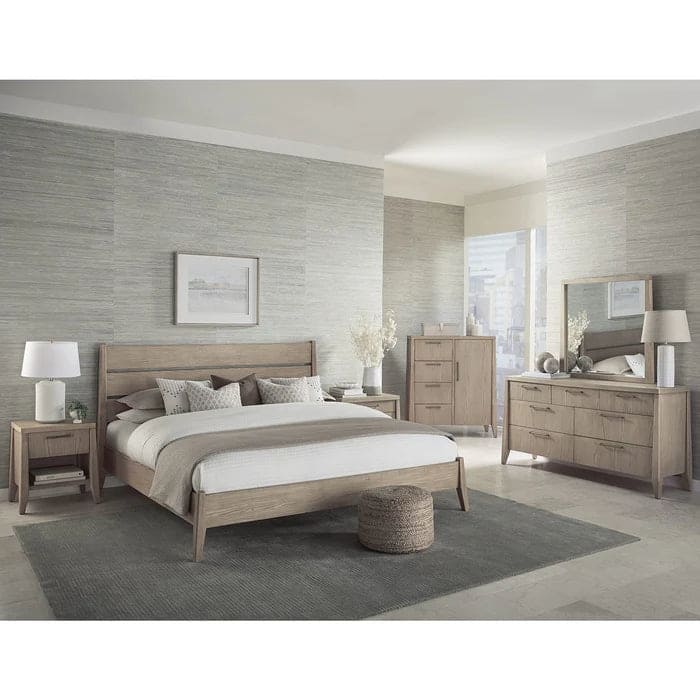 Linwood Modern Simplistic Design Bedroom Set (Bed + Nightstand + Chest)