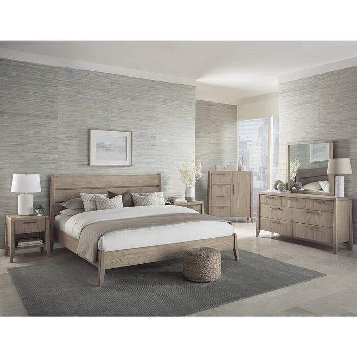 Linwood Modern Simplistic Design Bedroom Set (Bed + Two Nightstand)