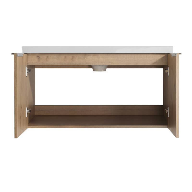 Beingnext 24"/30"/36" Bathroom Vanity with Sink, Floating Bathroom Vanity with 2 Soft Close Doors