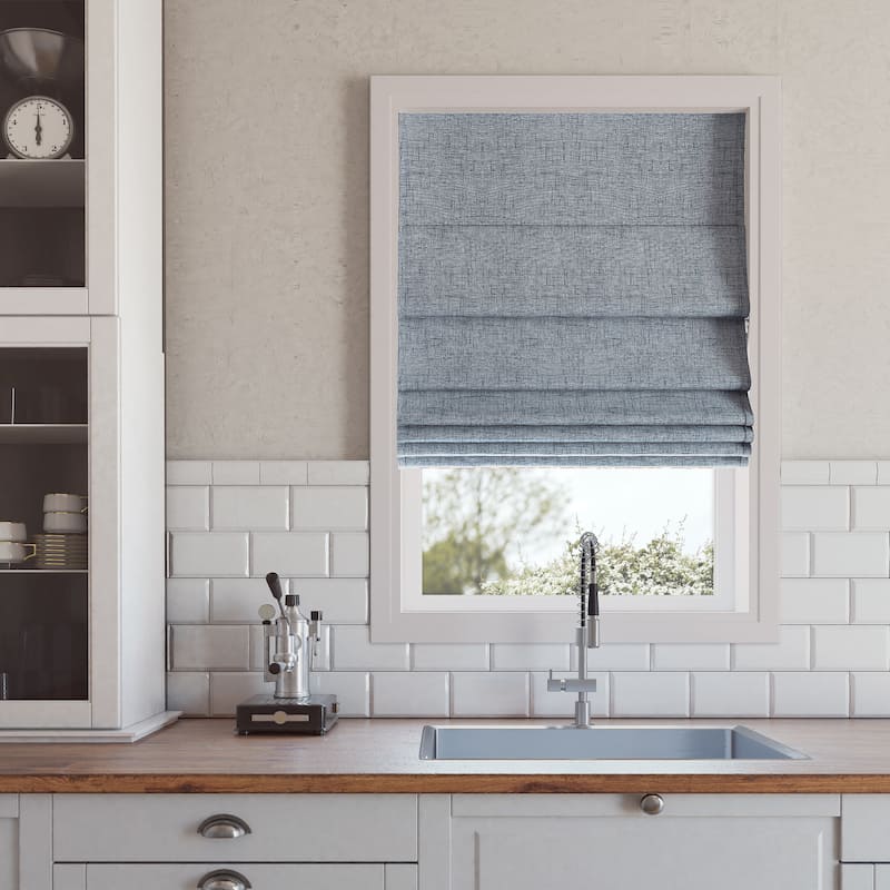 Sun Zero Somerton Textured Total Blackout Cordless Roman Shade