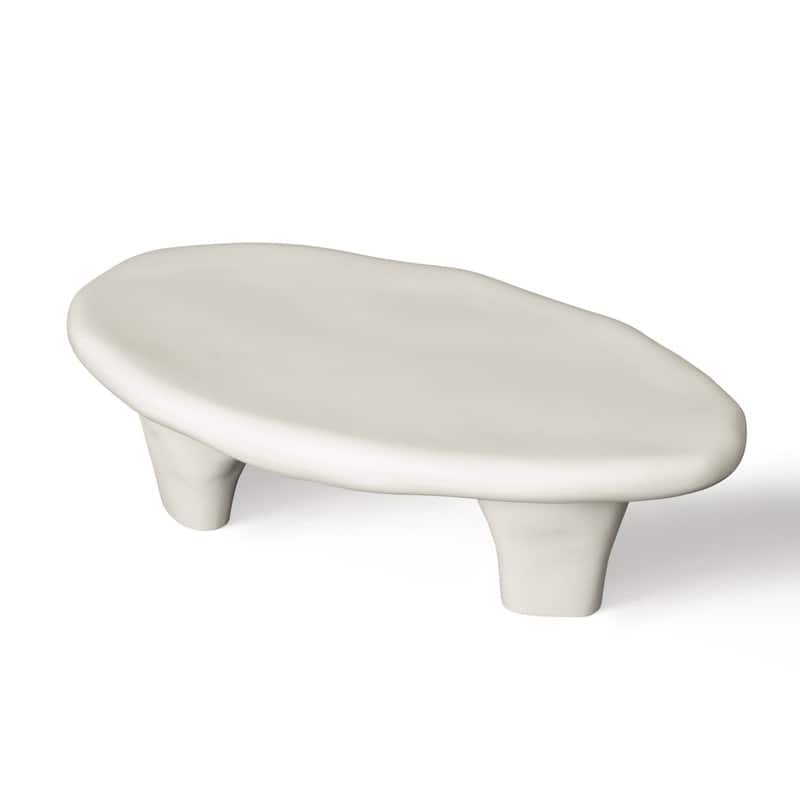 47" Iregular Cloud Shaped Fiberglass Low Profile Coffee Table