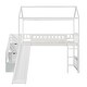 preview thumbnail 6 of 29, Friendly Design Twin Loft House Bed with Two Drawers and Slide, Maximized Space Saving, Health and Comfort