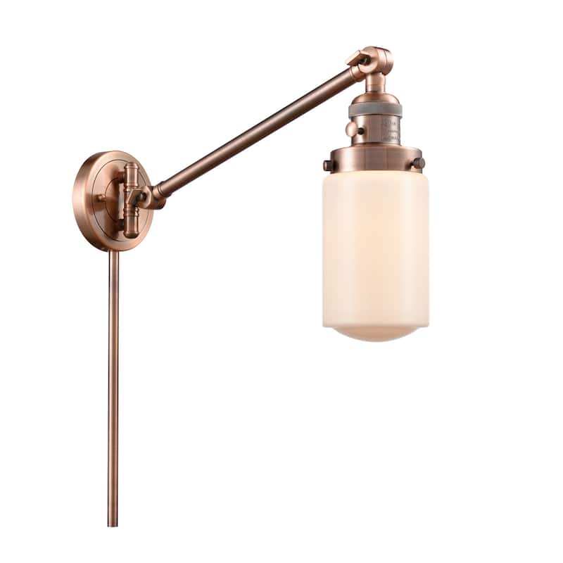 Innovations Lighting Dover 26" Tall Bathroom Sconce - Antique Copper / Matte White Cased