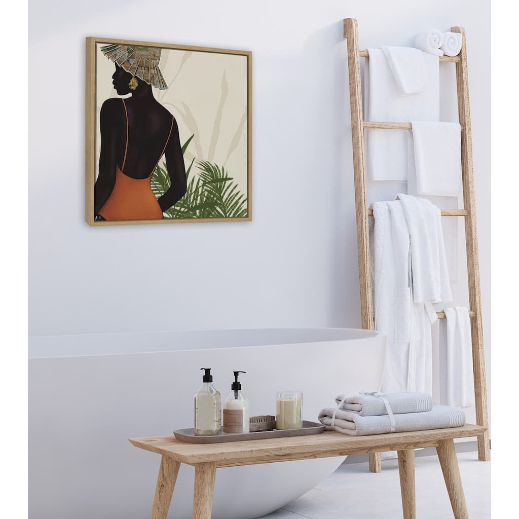 Kate and Laurel Sylvie So So Tropical Framed Canvas by Mary Joak