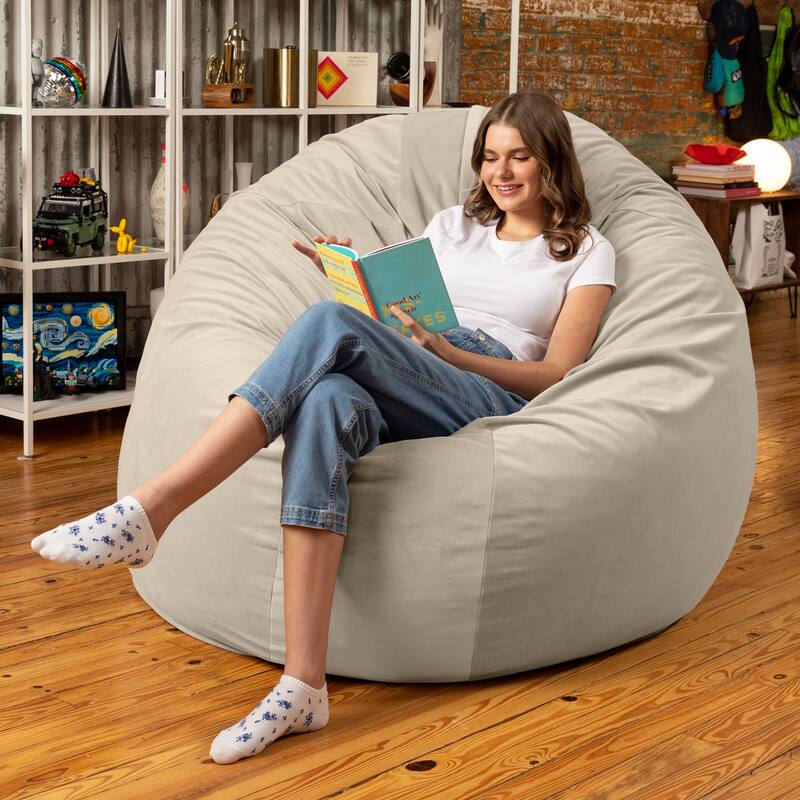 Jaxx Cocoon 6 Ft Giant Bean Bag Sofa and Lounger for Adults, Lush Velvet
