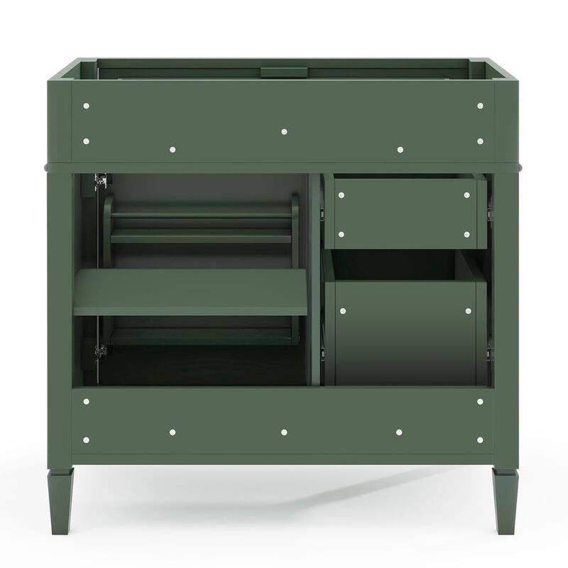 36" Modern Bathroom Vanity with Sink and Medicine Cabinet,2 Soft Closing Doors and 4 Drawers