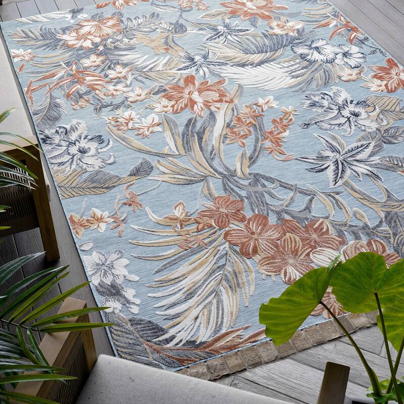 Tropicana Tropical Floral Indoor/Outdoor Area Rug