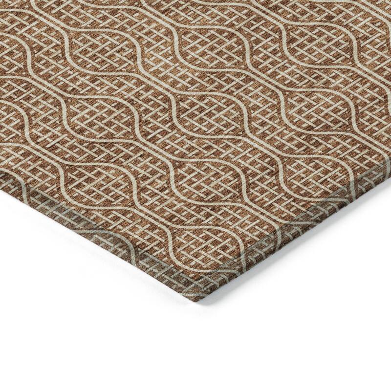 HomeRoots Geometric Transitional Rectangle Outdoor Rug